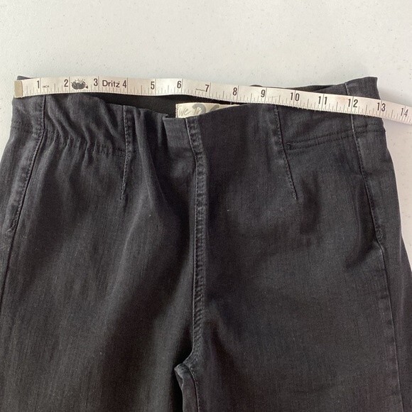 Free People Penny Pull-On Flare Jeans Washed Black We The Free Stretchy Boho - Picture 11 of 16